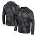 Men's Colosseum Black Appalachian State Mountaineers Palms Printed Lightweight Quarter-Zip Hooded Top