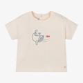 Petit Bateau Boys Ivory Organic Cotton Whale T-Shirt