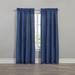 Wide Width Textured Rod Pocket Window Panel by BrylaneHome in Dark Blue (Size 52" W 95" L)