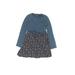 Three Pink Hearts Trixxi Dress - A-Line: Blue Print Skirts & Dresses - Kids Girl's Size Medium
