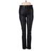 White House Black Market Jeans - Mid/Reg Rise Skinny Leg Boyfriend: Black Bottoms - Women's Size 6 Petite - Black Wash