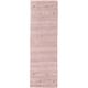 Wollteppich CARPETFINE "Gabbeh Uni" Teppiche Gr. B/L: 80 cm x 450 cm, 15 mm, 1 St., rosa Orientalische Muster reine Wolle, handgewebt, Gabbeh Loom Tiermotiv, auch als Läufer