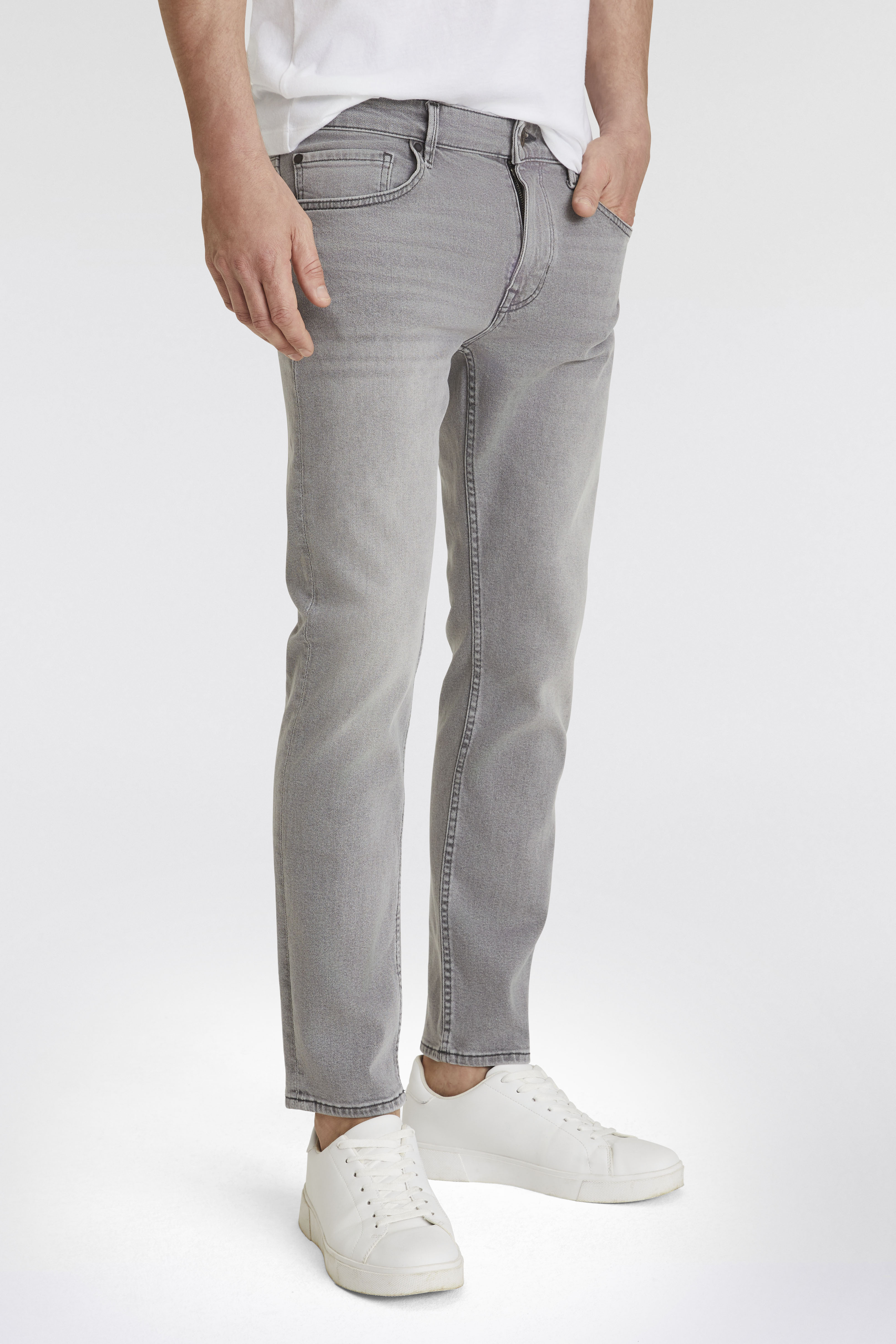 5-Pocket-Jeans MARC O'POLO "SJÖBO shaped", Herren, Gr. 32, Länge 30, grau (light grau wash), Denim/Jeans, Obermaterial: 90% Baumwolle, 9% Polyester, 1% Elasthan, Jeans 5-Pocket-Jeans