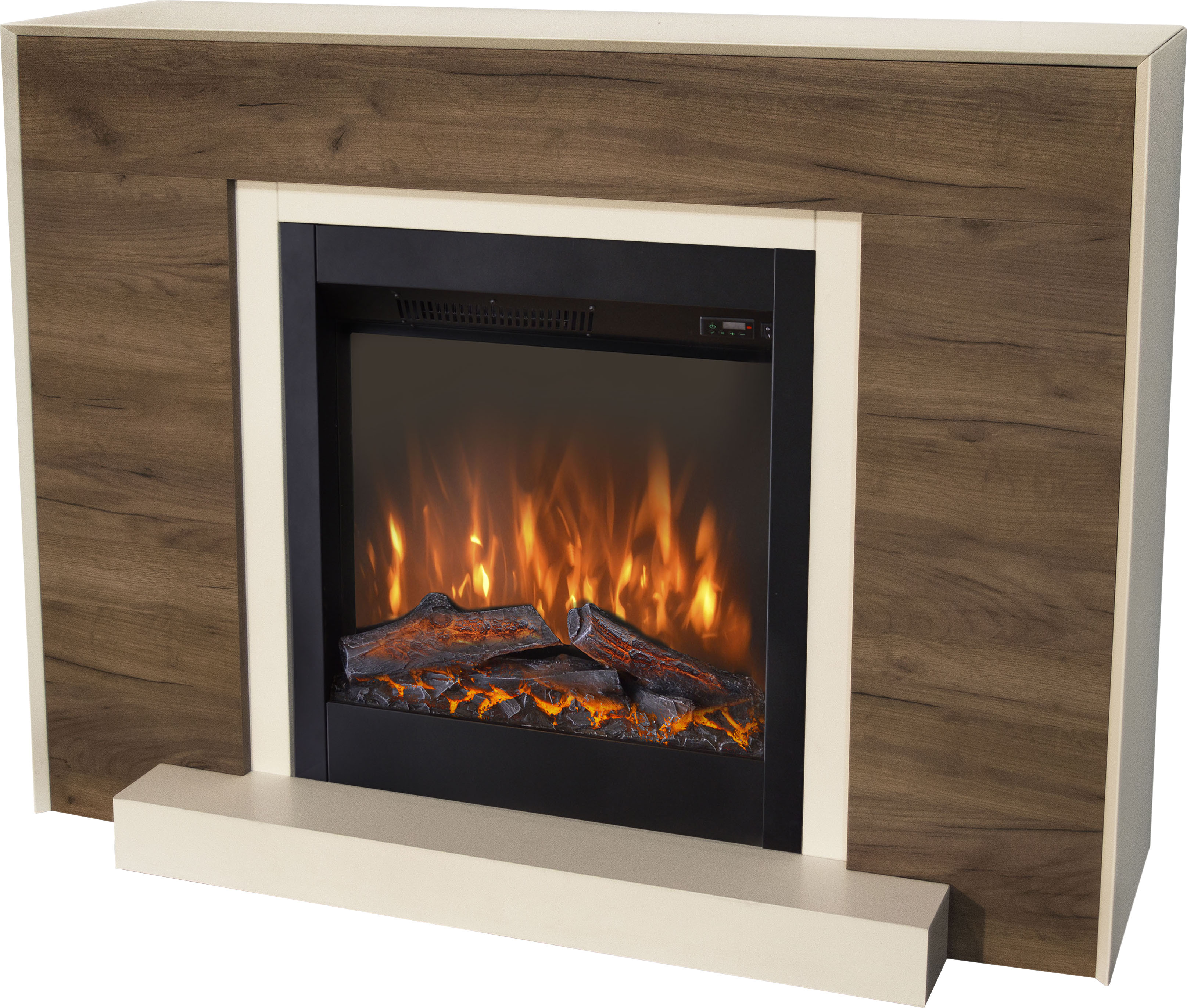 Elektrokamin XARALYN "Marvik", weiß, B:133cm H:100cm T:33cm, Elektrokaminöfen, 15/750/1500 W, inkl. Kamineinsatz Levico 70 und Heizung