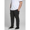 Cargohose "PAUL FLAKE", Herren, Gr. 44, Länge 34, schwarz, Web, Obermaterial: 98% Baumwolle, 2% Elasthan, JACK & JONES PLUSSIZE, unifarben, modisch, slim fit normal, Hosen