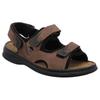 Sandale JOSEF SEIBEL "Franklin", Herren, Gr. 47, braun, Nubukleder, Mesh, sportlich, Schuhe, Sommerschuh, Klettschuh, Freizeitsandale, mit Kontrastnähten