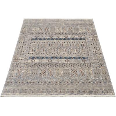 Teppich OCI DIE TEPPICHMARKE "GRAND FASHION 12", bunt (grau, multi), B:240cm H:5mm L:300cm, Polyester, Teppiche, Fransenteppich, Vintage Optik, feine Fransen, Wohnzimmer Image
