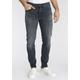 Tapered-fit-Jeans LEVI'S "512 Slim Taper Fit" Gr. 40, Länge 32, schwarz (dark black stonewash) Herren Jeans Tapered-Jeans