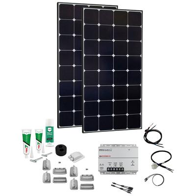 PHAESUN Solaranlage "SPR Caravan Kit, Solar Peak MPPT Duo 240W" Solarmodule schwarz-weiß (schwarz, weiß) Solartechnik