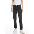 Mom-Jeans REPLAY "MAIJKE STRAIGHT" Gr. 28, Länge 28, schwarz (black) Damen Jeans Mom