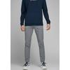 Chinohose JACK & JONES "MARCO – Chinohose mit Stretchanteil und Komfort", Herren, Gr. 29, Länge 34, grau (grau melange), Web, Obermaterial: 68% Polyester, 29% Viskose, 3% Elasthan, unifarben, modisch, slim fit normal, Hosen, modisch, slim fit, Web