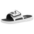 Badesandale PUMA "ROYALCAT COMFORT" Gr. 49,5, schwarz-weiß (puma white, puma black) Schuhe Badeschuhe Surf-Boots