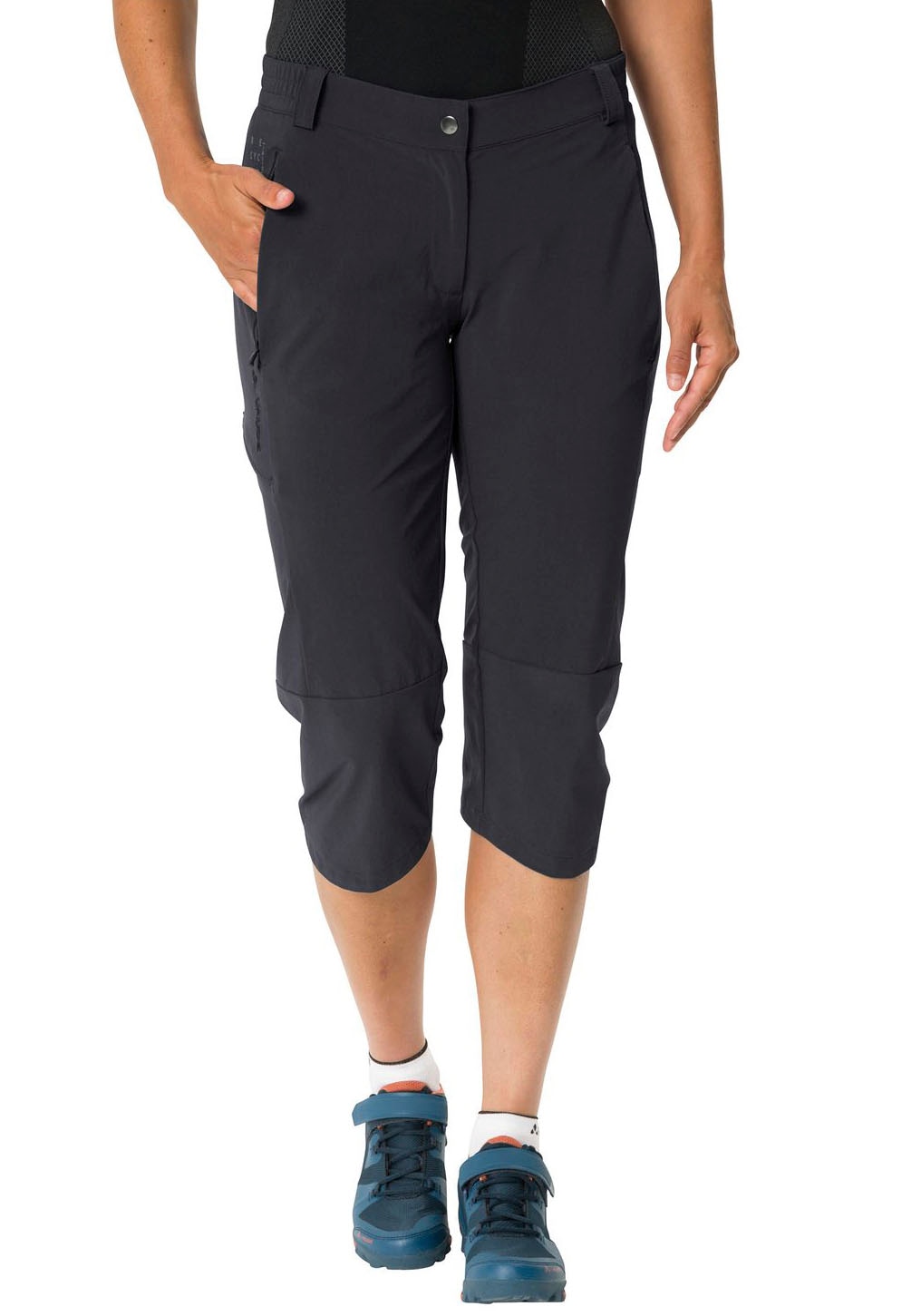 Radhose VAUDE "YARAS 3/4", Gr. 34, N-Gr, schwarz, Obermaterial: 89% Polyamid, 11% Elasthan. Innenslip: 86% Polyester, 14% Elasthan, Hosen Image