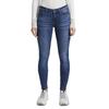 Skinny-fit-Jeans TOM TAILOR DENIM "JONA", Damen, Gr. 27, Länge 34, blau (clean mid stone blau denim), Denim/Jeans, Obermaterial: 72% Baumwolle, 27% Polyester, 1% Elasthan, casual, skinny fit lang, Jeans