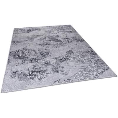 Teppich GINO FALCONE "Rachele GF-087", grau, B:160cm H:6mm L:230cm, Polyester, Teppiche, Kurzflor, modernes Design, ideal im Wohnzimmer & Schlafzimmer Image