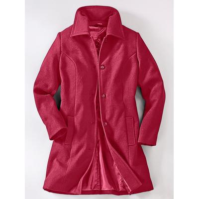 Kurzmantel CLASSIC BASICS, Damen, Gr. 42, rot (weinrot), 87% Polyester, 12% Viskose, 1% Elasthan, Basic, Mäntel Image
