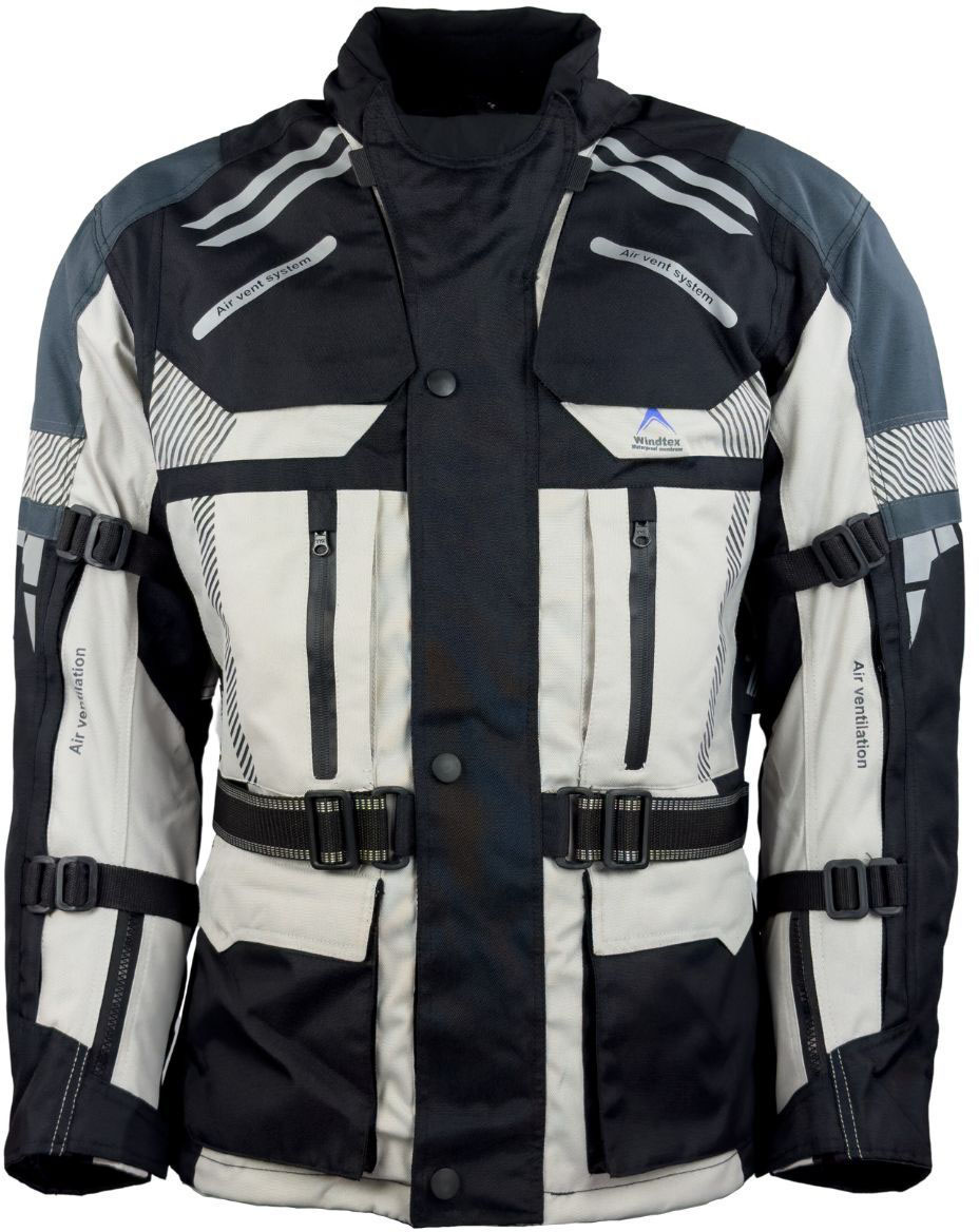 Motorradjacke ROLEFF "Kodra RO" Gr. M, schwarz (schwarz, grau, ro 775), Jacken, Herren, M, Obermaterial: 100% Polyester. Innenfutter: 100% Polyester, Mit Sicherheitsstreifen