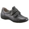 Klettschuh WALDLÄUFER "HENNI", Damen, Gr. 9,5 (44), grau (anthrazit), Nappaleder, metallic, sportlich, Schuhe, Slipper, Komfortschuh, Bequemschuh mit Klettverschlüsse, H-Weite