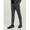 Chinohose JACK & JONES "JPSTMARCO JJCOOPER CHINO NOOS", Herren, Gr. 30, Länge 30, grau (dunkelgrau), Obermaterial: 52% Polyester, 21% Nylon, 17% Viskose, 10% Elasthan, unifarben, meliert, Basic, slim fit, Hosen
