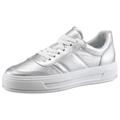 Plateausneaker ARA "CANBERRA" Gr. 7 (40,5), silberfarben Damen Schuhe Sneaker