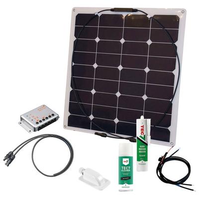 PHAESUN Solaranlage "Energy Generation Kit, Flex Rise 60 W" Solarmodule blau (dunkelblau) Solartechnik