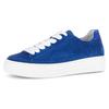 Plateausneaker GABOR "FLORENZ", Damen, Gr. 38, blau, Ziegenveloursleder, sportlich, Schuhe, Freizeitschuh, Halbschuh, Schnürschuh mit dezenten Ziernähten