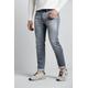 5-Pocket-Jeans BUGATTI Gr. 33, Länge 30, grau Herren Jeans 5-Pocket-Jeans