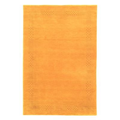 Wollteppich MORGENLAND "Nova - Gabbeh Teppich - Loribaft Perser", gold (goldfarben), B:140cm H:1,5mm L:200cm, Schurwolle, Teppiche, Flachgewebe Image