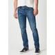 Slim-fit-Jeans PEPE JEANS "HATCH" Gr. 34, Länge 34, blau (medium, used) Herren Jeans Slim Fit