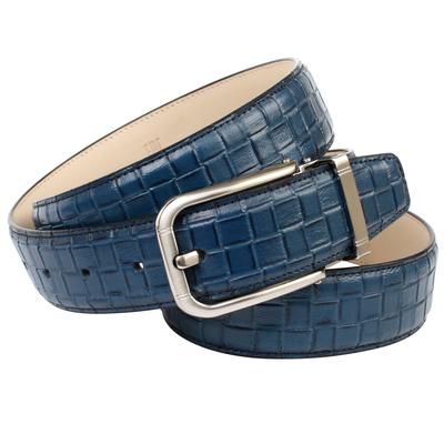 Ledergürtel ANTHONI CROWN, Damen, Gr. 100, blau, Leder, Flechtoptik, modisch, Gürtel, Hochwertige Flechtprägung in trendigem Blauton Image