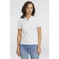 Poloshirt TOMMY HILFIGER "1985 SLIM PIQUE POLO SS", Damen, Gr. XXS (32), weiß (th_optic_weiß), Piquu00e9, Obermaterial: 97% Baumwolle, 3% Elasthan, unifarben, casual, slim fit normal, Rundhals, Kurzarm, Shirts, mit Tommy Hilfiger Logo-Flag