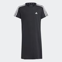 Shirtkleid ADIDAS SPORTSWEAR JG 3S DRESS Gr. 140, N-Gr, schwarz-weiß (black, white) Kinder Kleider Bekleidung