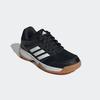 Hallenschuh ADIDAS PERFORMANCE "SPEEDCOURT IN KIDS", Gr. 35, schwarz-weiß (core schwarz, cloud weiß, gum10), Textil, Synthetik, sportlich, Schuhe