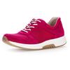 Keilsneaker GABOR ROLLINGSOFT, Damen, Gr. 38, pink (fuchsia), Textil, Ziegenveloursleder, sportlich, Schuhe Sneaker Sneaker low, Freizeitschuh, Halbschuh, Schnürschuh mit OPTIFIT-Wechselfußbett