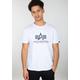 T-Shirt ALPHA INDUSTRIES "ALPHA Men - T-Shirts Basic T Rainbow Ref." Gr. 3XL, weiß (white) Herren Shirts T-Shirts