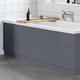 Bathroom 1800mm Front Bath Panel 18mm mdf Grey Gloss Wood Plinth Easy Cut Modern - Grey