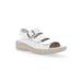 Wide Width Women's Breezy Walker Sandal by Propet in White Onyx (Size 6 1/2 W)