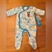 Disney One Pieces | Disney Baby Flannel Footed Boy’s Mickey Pajamas (3-6) | Color: Blue/Tan/White/Yellow | Size: 3-6mb