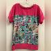 Disney Tops | Custom Made Disney Cats Shirt | Color: Blue/Pink | Size: L