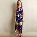 Anthropologie Dresses | Anthropologie Weston Navy/Marin Dress L Nwt | Color: Blue/Gold | Size: L