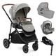 Joie Versatrax On The Go Travel System With Rotating Car Seat Bundle, Pebble