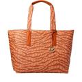 Michael Kors Bags | Michael Kors Womens Deep Orange The Michael Large Animal Print Logo Tote Bag Nwt | Color: Orange | Size: Large