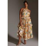 Anthropologie Dresses | Anthropologie Ruffled Tiered Floral Maxi Dress | Color: Red/Tan | Size: 2x