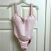 J. Crew Swim | J. Crew Nwt Size 6 Pink Ribbed Squareneck One-Piece Swimsuit Pale Blossom | Color: Pink | Size: 6