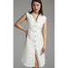 Anthropologie Dresses | Anthropologie Pilcro White/Off White Buttondown Shirt Collard Preppy Dress Sz 12 | Color: White | Size: 12