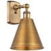 Ballston Cone 11.25"High Brushed Brass LED Sconce w/ Brushed Brass Sha
