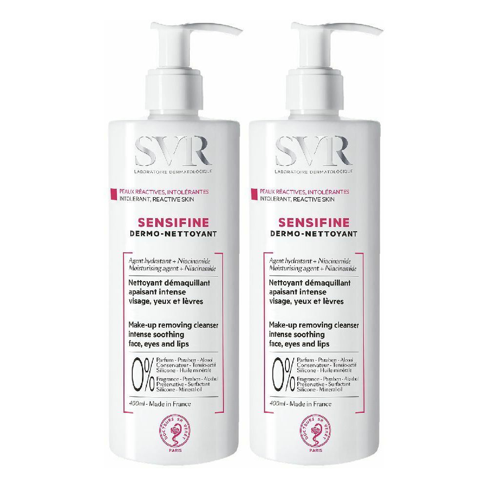 SVR Sensifine Dermo-Nettoyant 2x400 ml Gel detergente