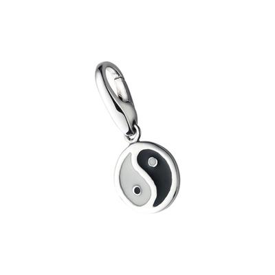 Charm-Einhänger GIORGIO MARTELLO MILANO "Yin und Yang, Silber 925" Charms silberfarben (silber) Damen Charms Anhänger