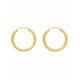 Paar Ohrhänger ADELIA´S "1 925 Silber Ohrringe / Creolen Ø 38 mm" Gr. Damen, Silber 925 (Sterlingsilber), goldfarben (vergoldet) Damen Ohrhänger