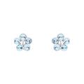 Paar Ohrstecker AMOR "Blumen, 2036519, 2036520, 2036521", bunt (silberfarben, blau, blau), Ohrringe, Mädchen, Silber 925 (Sterlingsilber), mit Kristallglas